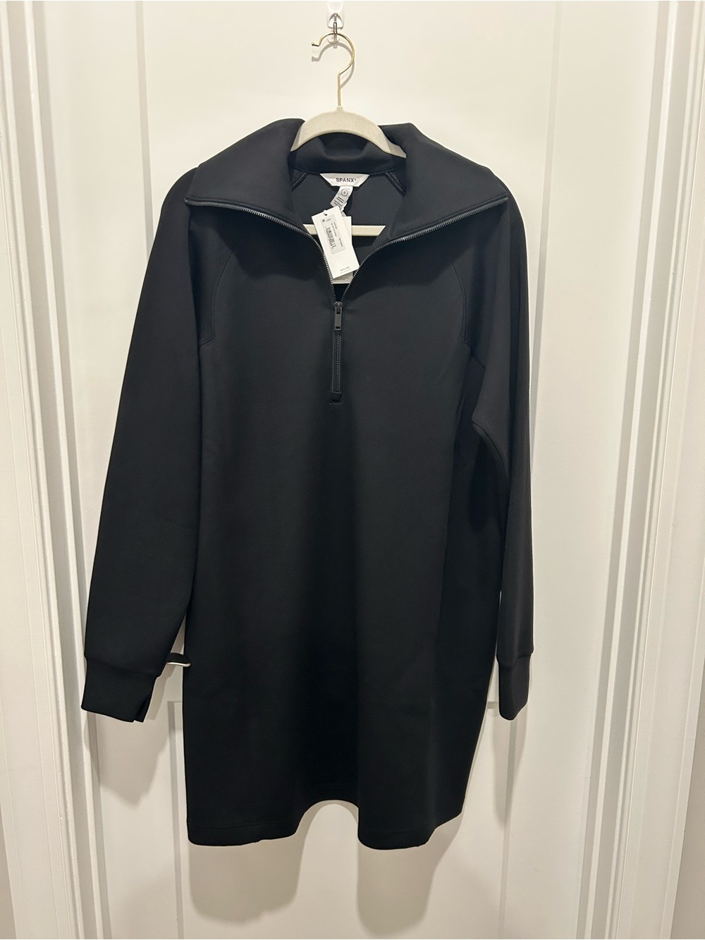 SPANX Air Essentials dress with zip neck. Size L/NWT